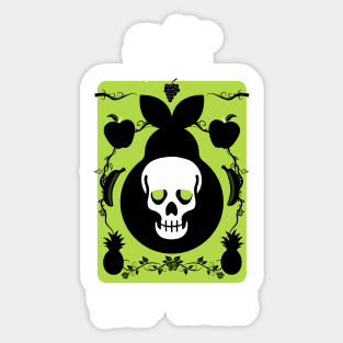 Copy of Scary Pear skull Eat your Fruits Halloween Sticker